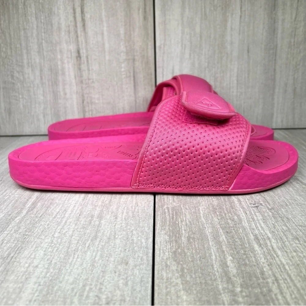 Adidas Pharrell Williams Chancletas HU Pink Sandals Shoe FV7289 Men’s Size 12